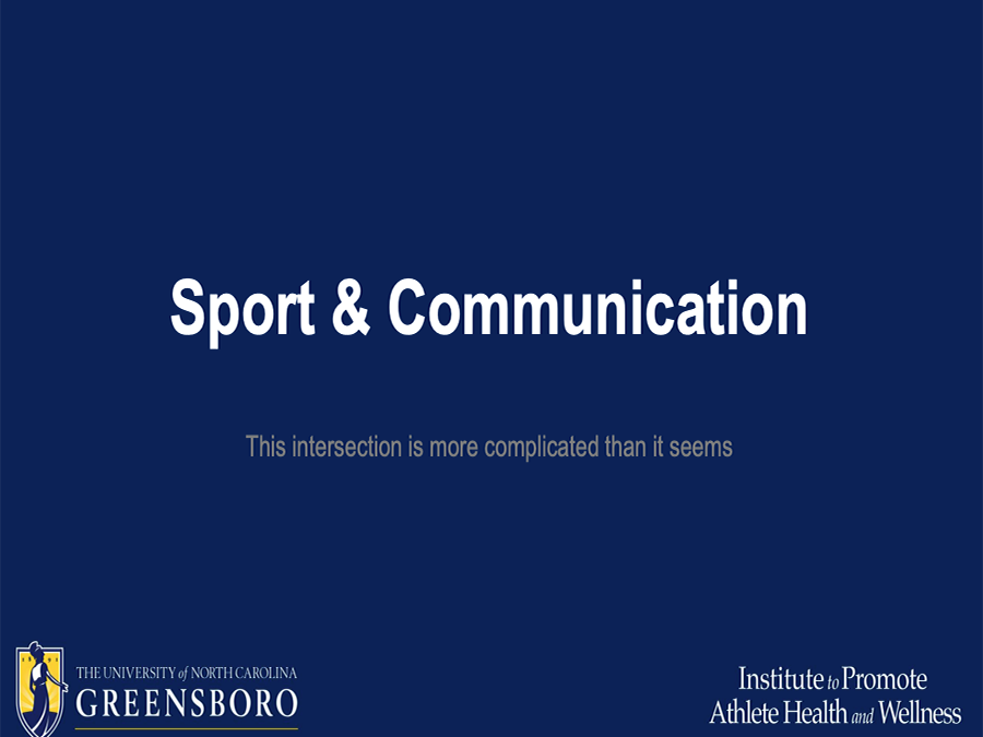 Download Communication in Sport Webinar - PDF